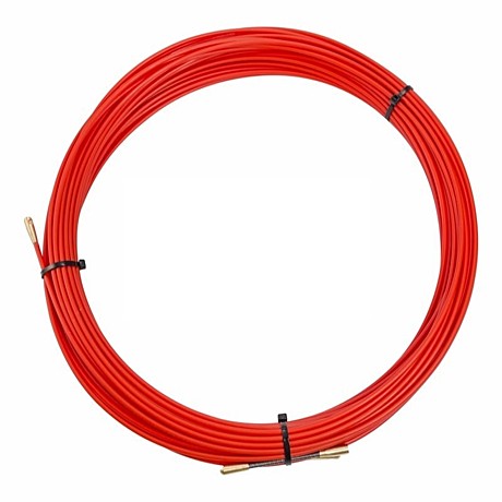 Протяжка кабельная (мини УЗК в бухте) стеклопруток d=3,5мм красная REXANT 47-1025 (25м)