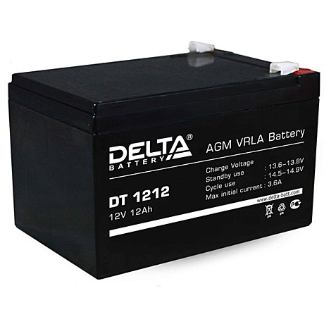 Аккумулятор 12В 12 Ач Delta DT