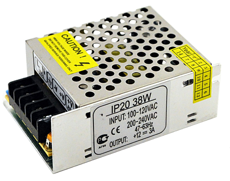 Блок питания Ecola B2L038ESB 12V 3A 38w [корпус металлический перфорированный]