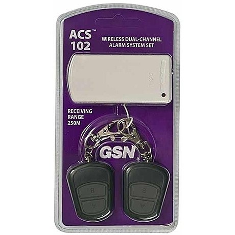 ACS-102 Комплект тревожной сигнализации: приёмник +2 брелка [до 250 м, 2 реле НО/НЗ]