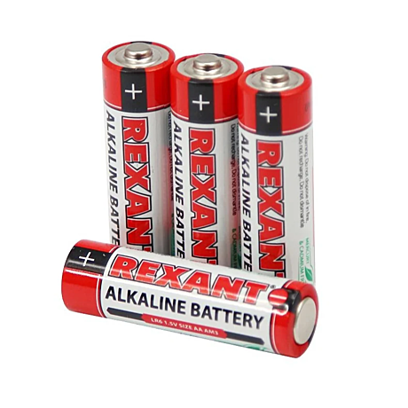 Элемент питания (батарейка алкалиновая) AA/LR06 1,5V REXANT