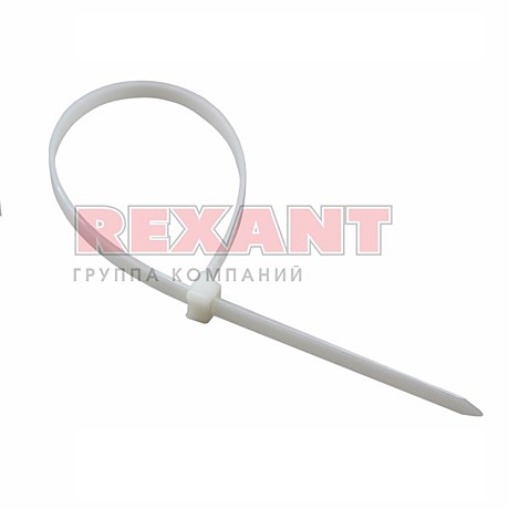 Хомут nylon 2.5 х 200мм (100шт) белый REXANT 07-0200-4