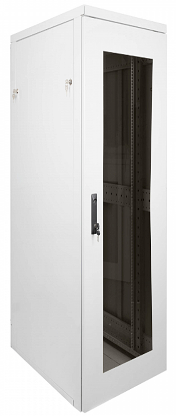 Шкаф сетевой 19' 42U 600х800мм  RAL7035 [передняя дверь стеклянная]